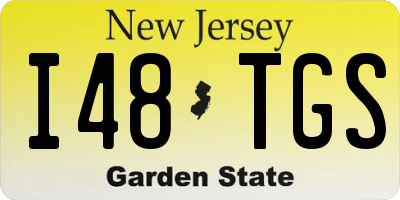 NJ license plate I48TGS