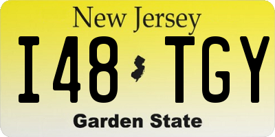 NJ license plate I48TGY