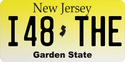 NJ license plate I48THE
