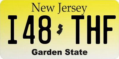NJ license plate I48THF