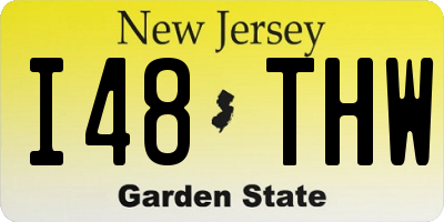 NJ license plate I48THW