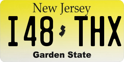 NJ license plate I48THX