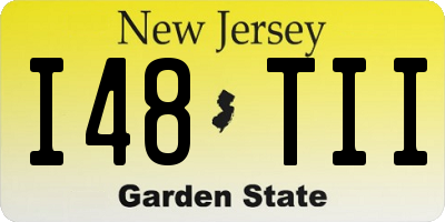 NJ license plate I48TII