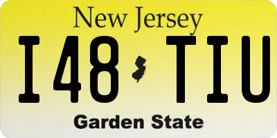 NJ license plate I48TIU
