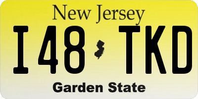 NJ license plate I48TKD