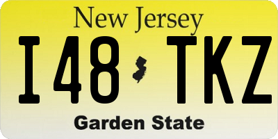 NJ license plate I48TKZ