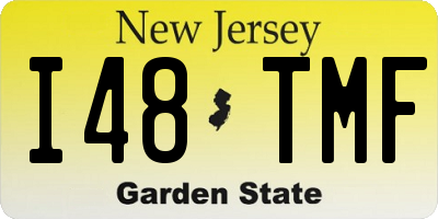 NJ license plate I48TMF