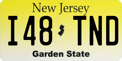 NJ license plate I48TND