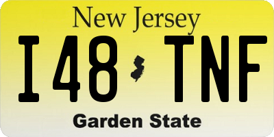 NJ license plate I48TNF