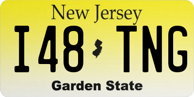 NJ license plate I48TNG