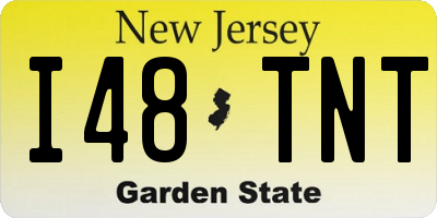 NJ license plate I48TNT