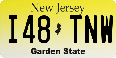 NJ license plate I48TNW