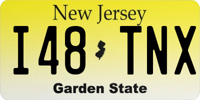NJ license plate I48TNX