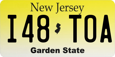 NJ license plate I48TOA