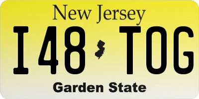 NJ license plate I48TOG