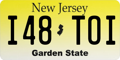 NJ license plate I48TOI