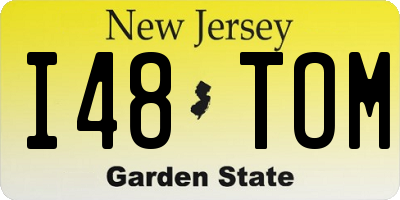 NJ license plate I48TOM