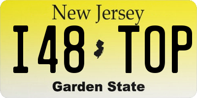NJ license plate I48TOP