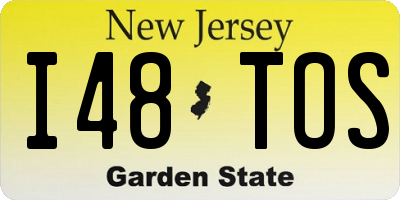 NJ license plate I48TOS