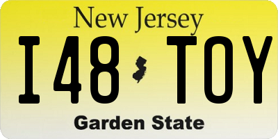 NJ license plate I48TOY