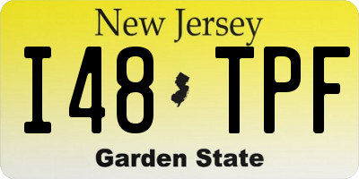 NJ license plate I48TPF