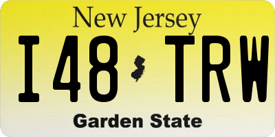 NJ license plate I48TRW