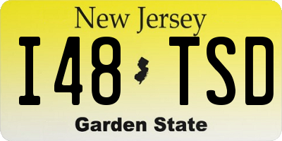 NJ license plate I48TSD