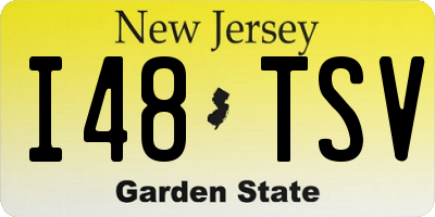 NJ license plate I48TSV