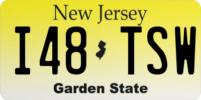 NJ license plate I48TSW