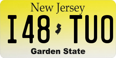 NJ license plate I48TUO