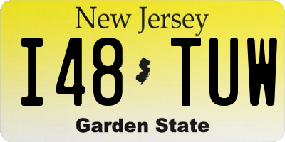 NJ license plate I48TUW