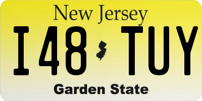 NJ license plate I48TUY