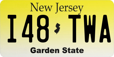 NJ license plate I48TWA
