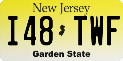 NJ license plate I48TWF