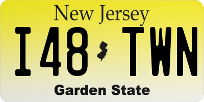 NJ license plate I48TWN