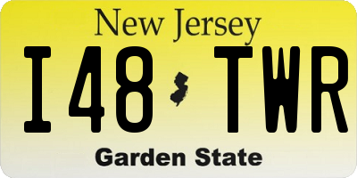 NJ license plate I48TWR