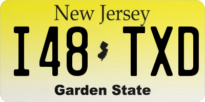 NJ license plate I48TXD