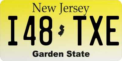 NJ license plate I48TXE