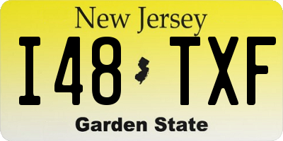 NJ license plate I48TXF