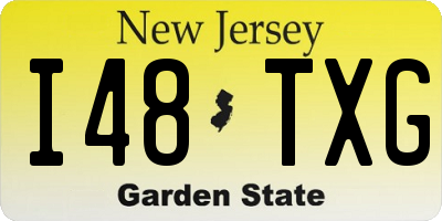 NJ license plate I48TXG