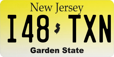 NJ license plate I48TXN
