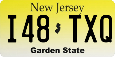 NJ license plate I48TXQ