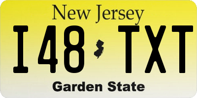 NJ license plate I48TXT