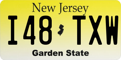 NJ license plate I48TXW