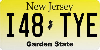 NJ license plate I48TYE