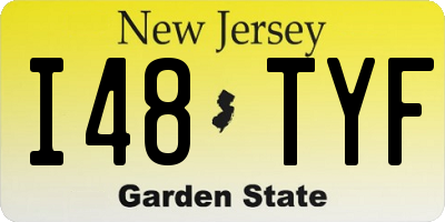 NJ license plate I48TYF