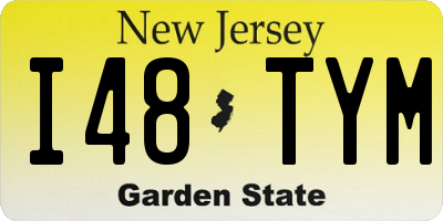 NJ license plate I48TYM