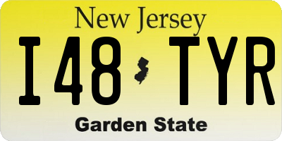 NJ license plate I48TYR