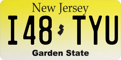 NJ license plate I48TYU