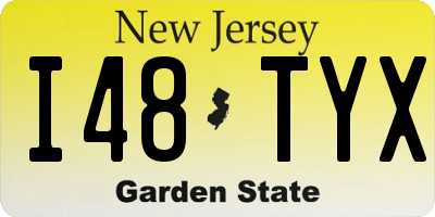 NJ license plate I48TYX
